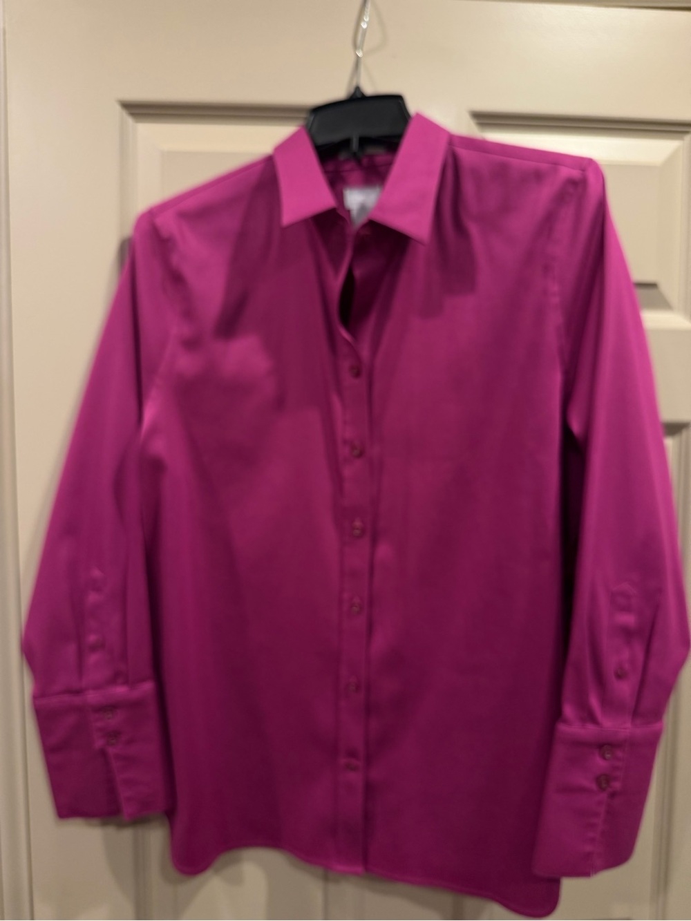Chico’s Classic Button-Up Shirt in Fuchsia